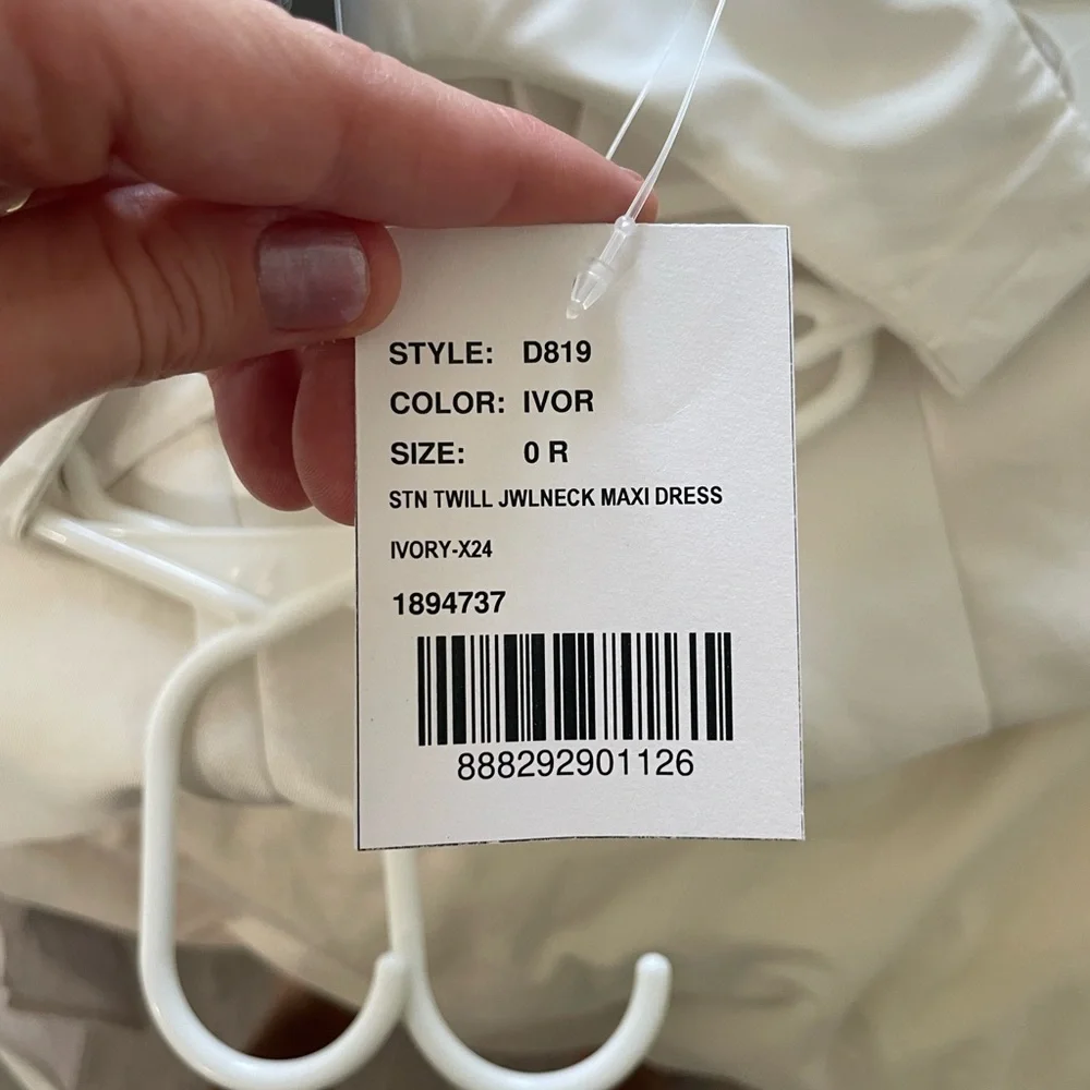 Alfred Sung Ivory Satin Twill Evening Gown D819 Dessy Group - Picture 8 of 9